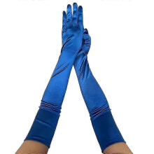 (Royal Blue) Elegant 1920s Women Evening Dinner Gloves Full Finger Bridal Wedding