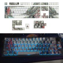 1 Set Side Gravuren Keycaps Set für mechanische Tastaturen Drucken Backlights Keycap Farbsublimationsprozess