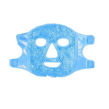 (Dark Blue) Full Face Massage Ice Mask Hot Cold Compress Gel Cooling Ice Face Eye Mask Facial Mask Face Eye Mask Ice Pack Sleeping Face SPA