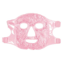 (Pink) Full Face Massage Ice Mask Hot Cold Compress Gel Cooling Ice Face Eye Mask Facial Mask Face Eye Mask Ice Pack Sleeping Face SPA