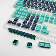 121PCS mechanische Tastatur-Tastenkappen, zweifarbige Injektions-blaue Tastatur für 61 64 68 80 84 96 980 104 108 Tastaturen