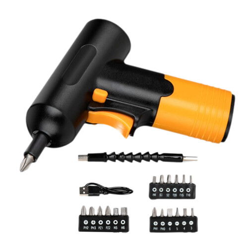 Electric Screwdriver With LED Light For Dark Areas Professional Grade  Task Tool