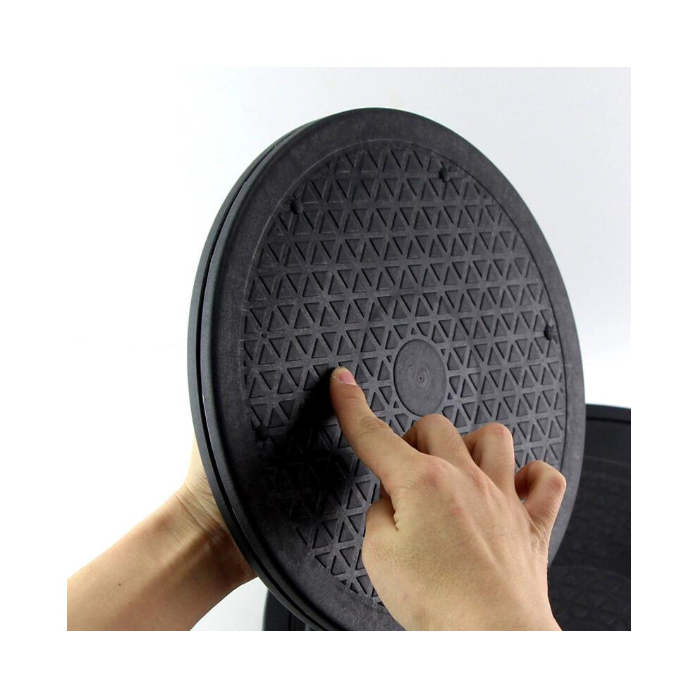 Practical 8" 20Cm Plastic Turntable Round Bonsai 360 Rotating Turntable For Monitor Tv Turntable Black 6935161514858