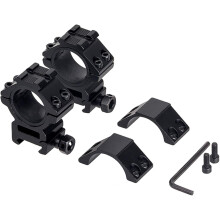 Low Profile Scope Mounts for Picatinny Rail, High Strength Scope Rings with See-thru Design, Aircraft-grade Aluminum Alloy with Hard Anodized Finish,