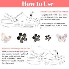 DIY Decoration Shoe Charms for Women and Kids, Bright Colors Smooth Surface Acrylic Flower and Butterfly Charms with Metal Fasteners, Cute Decoration