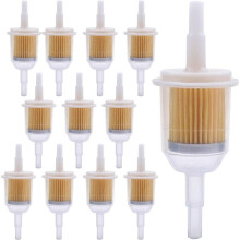 Inline Fuel Filter for 1/4 Inch & 5/16 Inch Fuel Line, High Quality Fuel Filters with Transparent Housing and Enhanced Filtration Efficiency, Universa