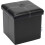 Cube Storage Ottoman, Black Foldable & Durable Faux Leather, Spacious Hidden Storage for Versatile Use 1