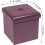 Cube Storage Ottoman, Black Foldable & Durable Faux Leather, Spacious Hidden Storage for Versatile Use 7