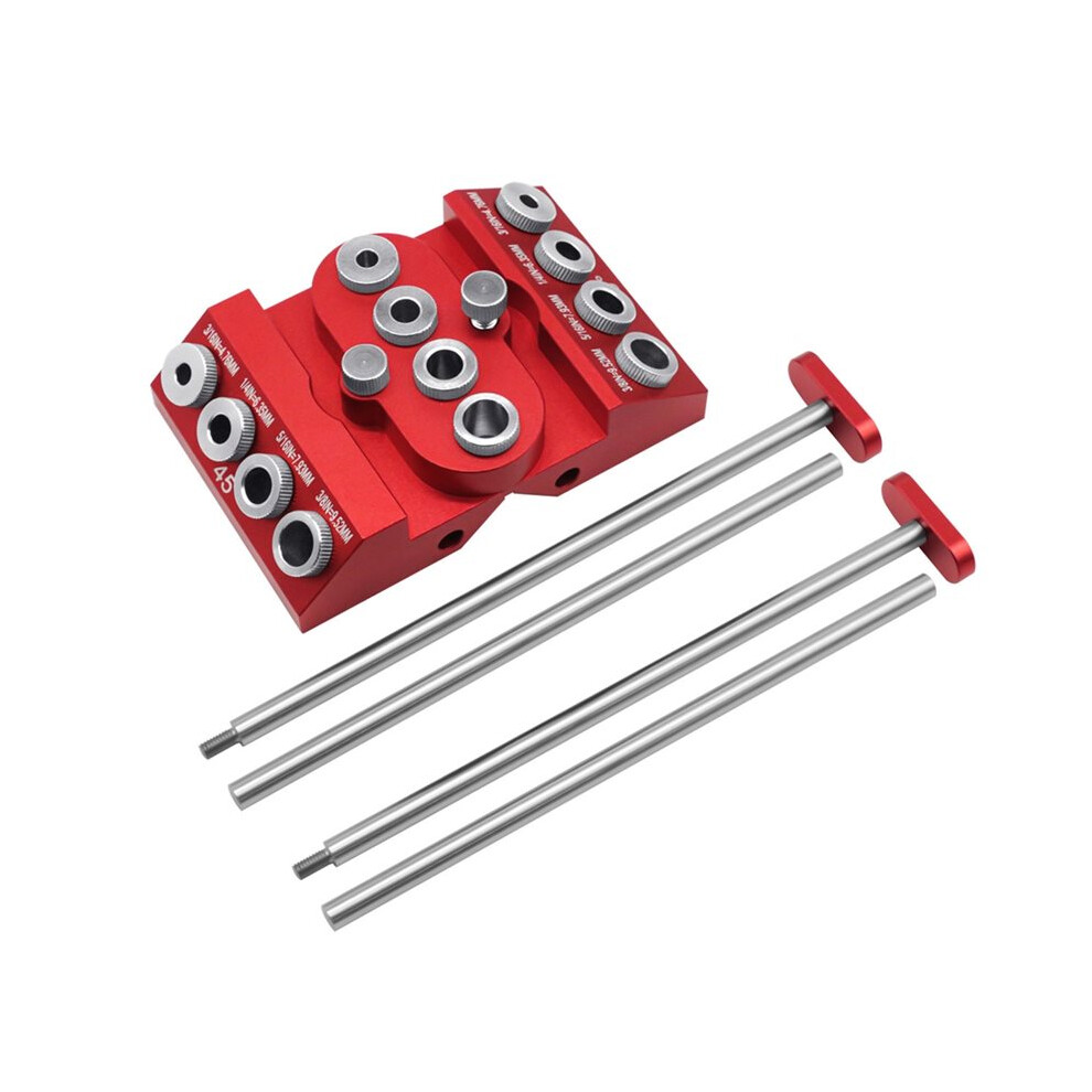 30/45/90 Degree Angled Drill Guide 4 Sizes Drill Hole Guide Jig For Stairs Handrail/Cable Railing 4712042661588
