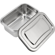 Stainless Steel Ice Cream Container with Lid Multipurpose Food Storage Box for Homemade Desserts Yogurt Sorbet Freezer