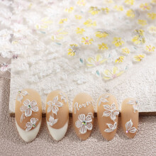 Floral Chic: Selbstklebender 5D-Stickblumenaufnäher für Jeans, Röcke, Westen, Schals, Hüte, Rucksäcke, Heimgebrauch, Nagelstudios,