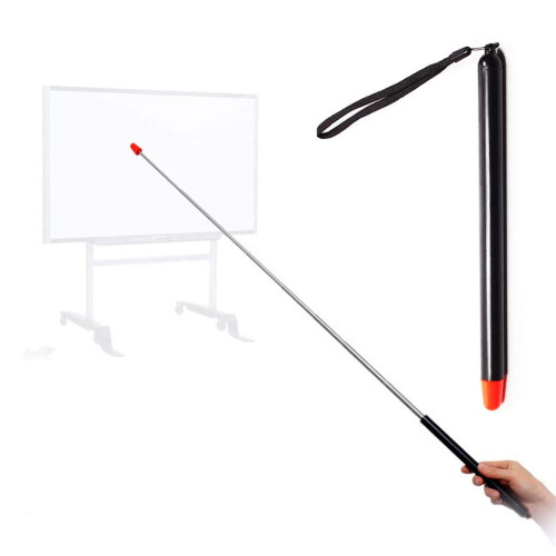 Expandable Whiteboard Pointer With Capacitive Screen Handwriting Function, Portable Stainless Steel Teacher Pointer, Comfortable Non-Slip Handle For