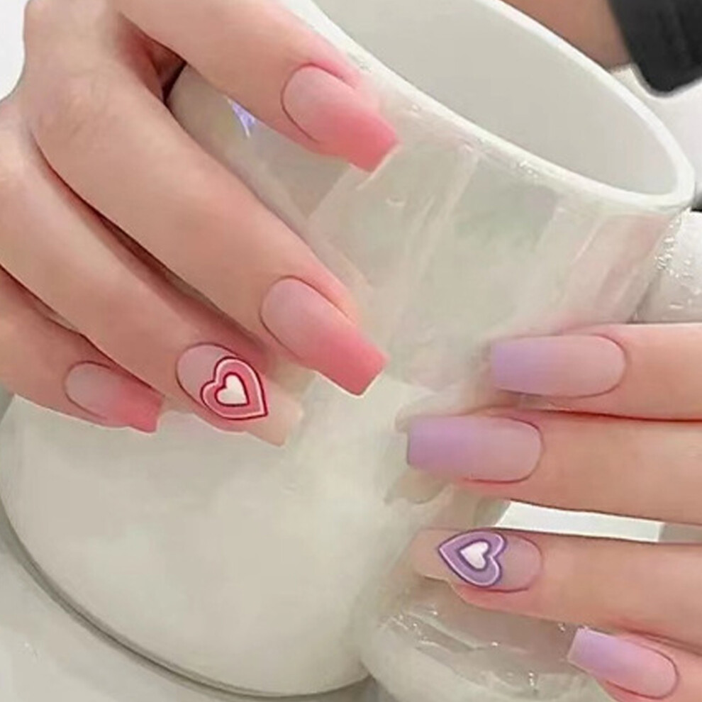 Valentine'S Day Nail Art Supplies, Heart Nail Art Decorations Self-Adhesive Acrylic Decals for Waterproof Nail Decoration, Easy to Use Nail Art