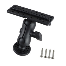 Fish Finder Bracket 360 Rotation Kayak Rail Mount Base Support Holder Universal Compatibility for Most Fish Finders