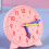 Pink 3-Pointer-Uhr Lehrhilfe, 10cm, 24-Stunden-System, Manuell 8