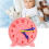 Pink 3-Pointer-Uhr Lehrhilfe, 10cm, 24-Stunden-System, Manuell 3