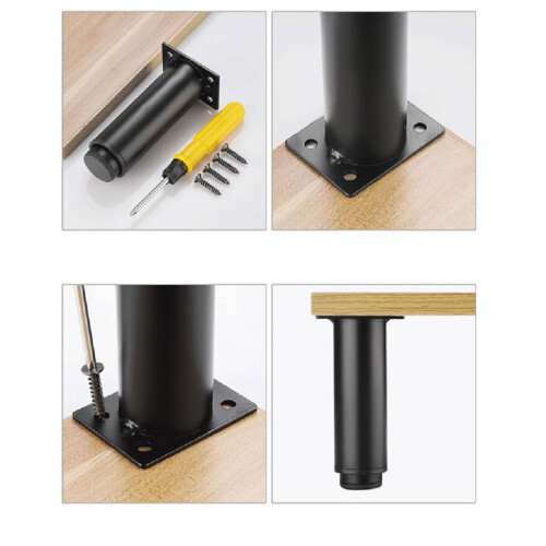 4Pcs Adjustable Right Angle Support Sofa Legs Light-12cm White 2