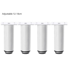 4Pcs Adjustable Right Angle Support Sofa Legs Light-12cm White