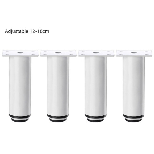 4Pcs Adjustable Right Angle Support Sofa Legs Light-12cm White