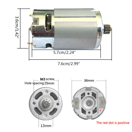 RS550 12 Teeth High Torque Micro Speed Reduction Motor-E 2
