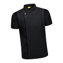 (Black, M) Food Service Jackets Men Women Work Coats Comfortable And Functional