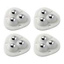 4 Pieces Self Adhesive Universal Wheels Rotatable Caster-White