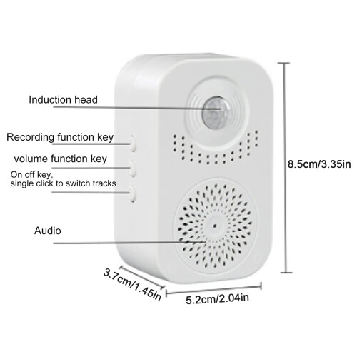 Welcome Doorbell Motion Sensor Activated Recordable Voice for 1