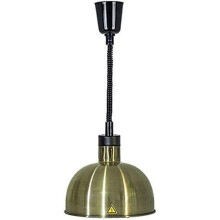 Heat Lamp Food Warmer Portable Telescopic Brass Chandelier Single Head Buffet Food Heater for Pizza and Dishes