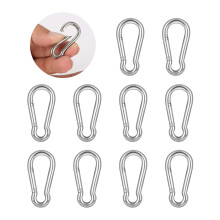 Smooth Surface Instant Lock Carabiner Clip, High Quality Stainless Steel for Keychain, Camping, Heavy Duty, Guaranteed Satisfaction Multipurpose Hooks