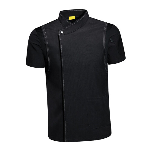 (Black, M) Food Service Jackets Men Women Work Coats Comfortable And Functional 2