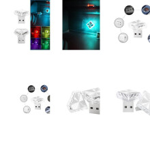 5V berührungsaktivierte USB-LED-Lampe für Auto und Haushalte mit 6 Farboptionen und 4 Modi