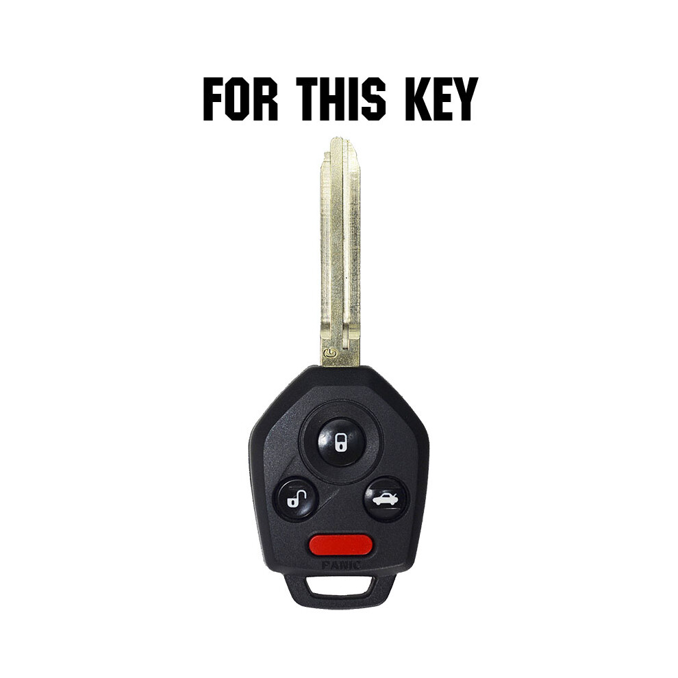 Silicone Remote Key Case Fob Shell Cover 4 Button For Subaru Forester Impreza Legacy Outback Sti Wrx Xv Crosstrek Tribeca 6935161448467