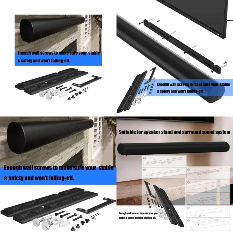 Soundbar Wall Mount Metal Structure Vibration Reducing For Soundbar Speaker 6935161508413