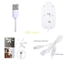K32C Energieeffizientes 5V-USB-Wandkabel wird angeschlossen Kühllüfter Abnehmbarer Leicht zu reinigen Perfekt für kompakte Luftzirkulation im Raum