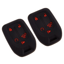2 Teile Fernbedienung Schlüsselanhänger Hülle 5 Knopfen passen für GMC Sierra 1500 2500 3500 Chevrolet Silverado 2019 2020