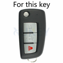 Für Nissan Rogue 3-Knopf-Silikon-Fernbedienung, Schlüsselhülle, Hülle, Schlüsselhülle, Rutschfesthalter, 2014, 2015, 2016, 2017, 2018, 2019,