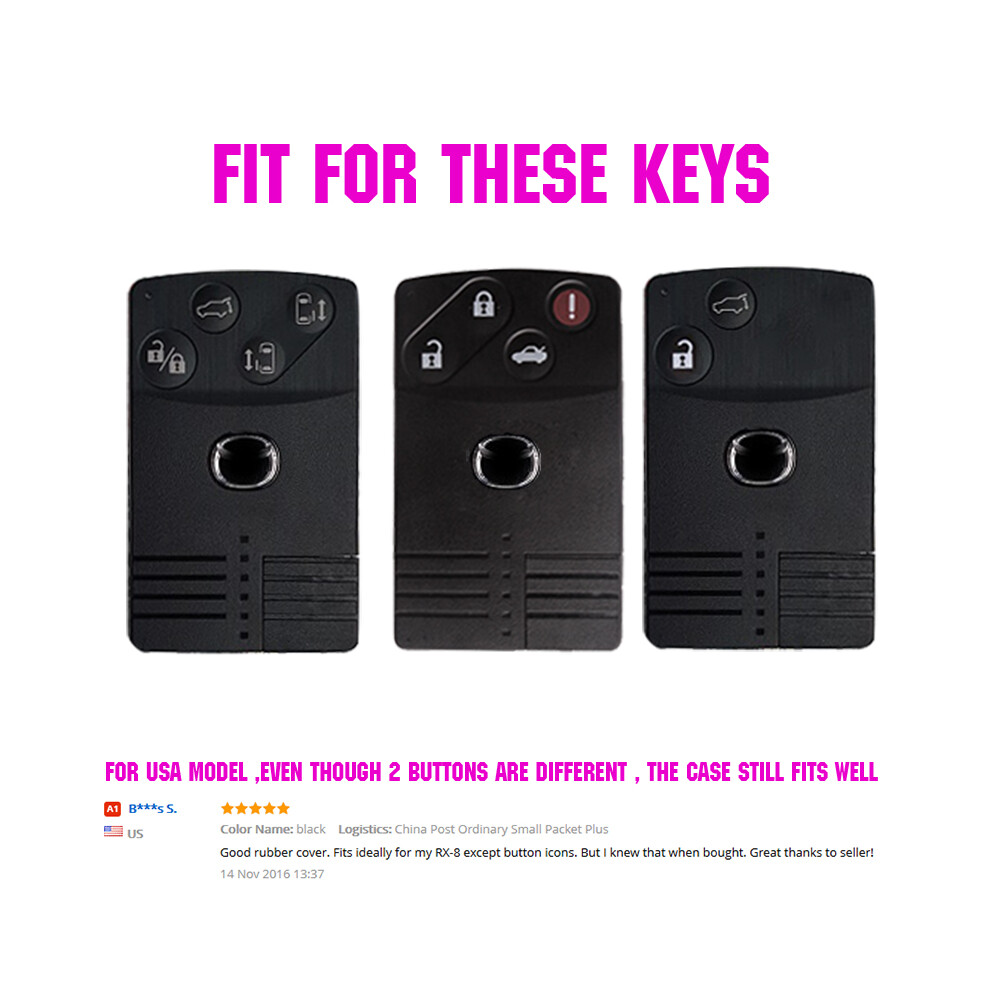 4 Button Silicone Remote Card Key Cover For Mazda 2 3 5 Premacy Miata 6 8 Rx8 Mx5 M8 Cx-7 Cx-9 Verisa Mpv Case Fob Protector 6935161447101