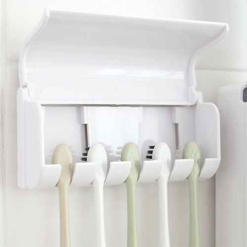 Dustproof Automatic Toothpaste Dispensers, Multifunctional Toothbrush Holder For Elegant Bathrooms 2