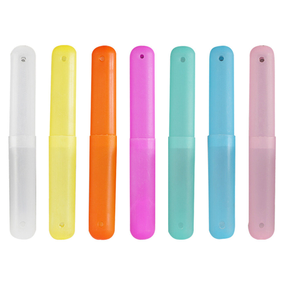 Colorful Guardian, Lightweight Portable Travel Toothbrush Holder With Assorted Colors, Breathable Design For School, Business, Trip, Travel, Camping,