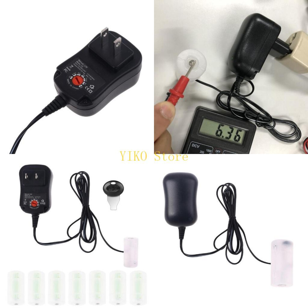 K32c 3V-12V Adjustable Adapter Replace Lr14 C Battery Power Adapter 6935161435634