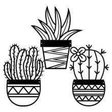 Modern Decor Cactus Wall Decor Iron Metal Art For Home Decoration Stylish Rustic Wall Art With Unique Line Drawing Design Indoor Outdoor Display