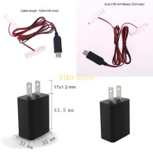 K32C US Power Dual AA -paristokaapeli voi korvata 1–4x AA-pariston joulun LED-valo-radiopuhelimen lisävarusteisiin