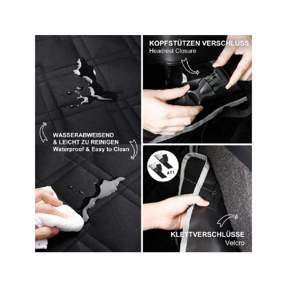 Heavy Duty Suv Cargo Liner, Durable And Non-Slip Waterproof Mat For Pets With Detachable Pocket, 185 X 103 Cm Adjustable Straps For Optimal Black 9128293491051