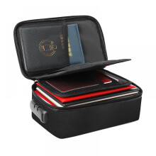 Document Bag With Lock, Fireproof Zipper Multiple Security Protection, For Important Files