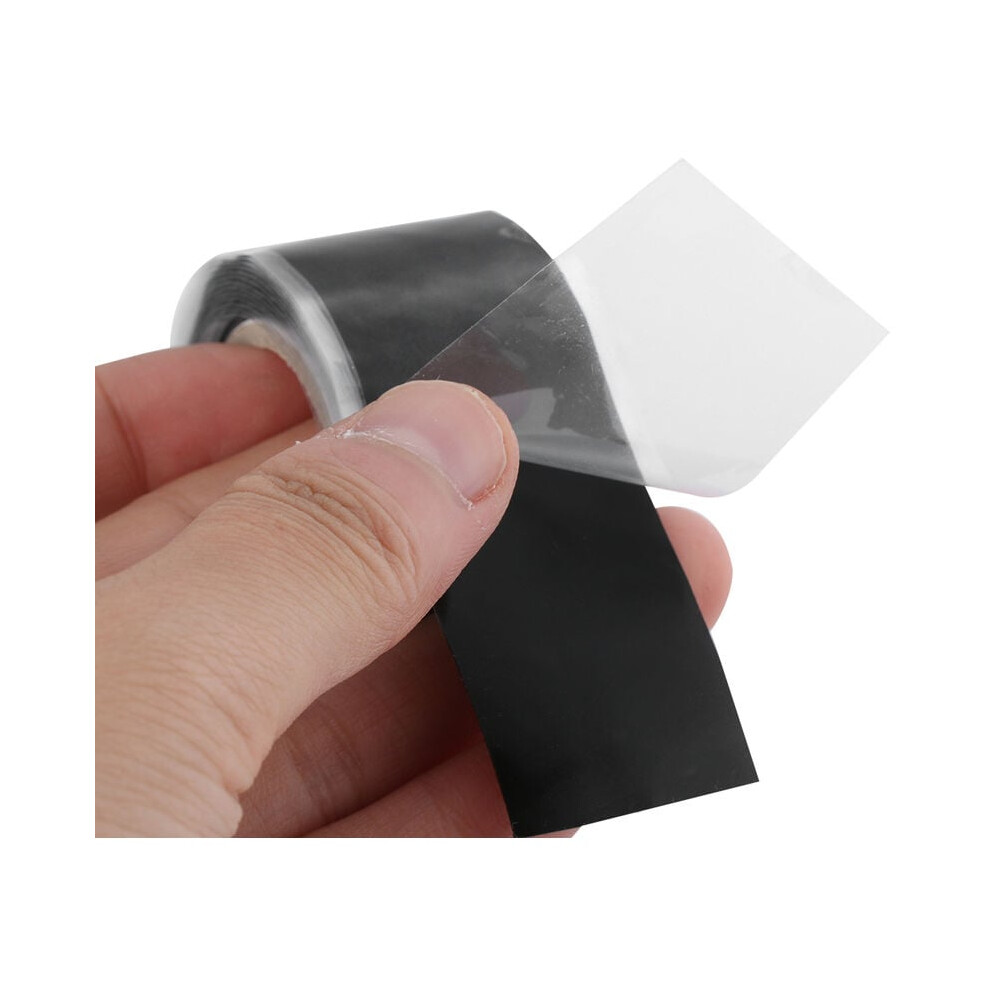 Heavy Duty Self-Sealing Fusing Silicone Tape, Leak Proof Waterproof Hose Tape For Pipe Repair, Insulating Cable Winding, 1.5M Black 9128293491525