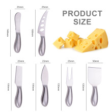 Elegante conjunto para servir queijos, facas multiuso em aço inoxidável para queijos, ideais para ocasiões gourmet, talheres resistentes à
