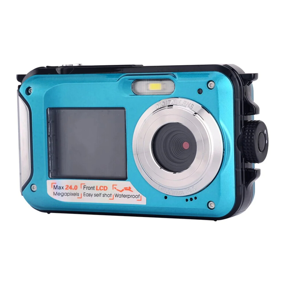 Underwater Camera With 32Gb Card Waterproof Digital Camera 4K Video 48Mp Image Resolution Dual Screen Camera With 16X Digital Zoom Anti-Shake 9448196740088