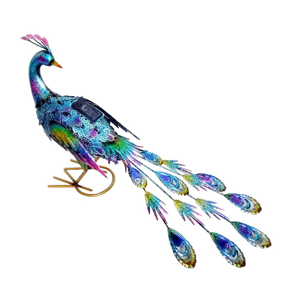 Solar Peacock Statue Light: Waterproof Outdoor Ornament for Garden Decor