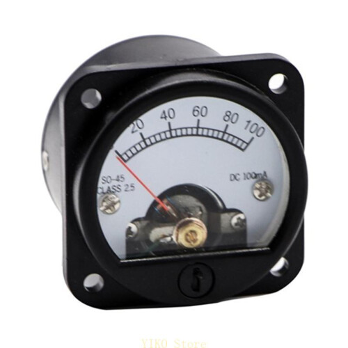 K32C Precise 45 type 100mA pekeramperemeter, rørforsterker, amperemeter for analog panelmåler for auditiv strømovervåking, analog panelmåler
