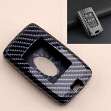 Auto-Carbonfaser-Stil schwarzer Smart Key Fob Case Hüllenhülle passt für Land Rover Range Rover Discovery Jaguar XE E-PACE 2020 2021